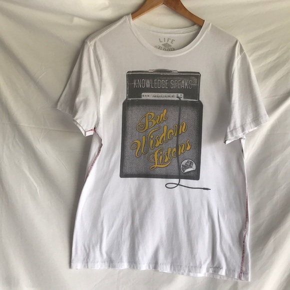 Life is good T-shirt with saying & graphics Sz M - Picture 2 of 8